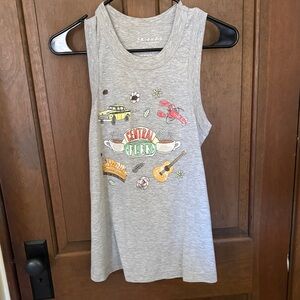 FRIENDS Kids Tank Top with Central Perk Design - Gray